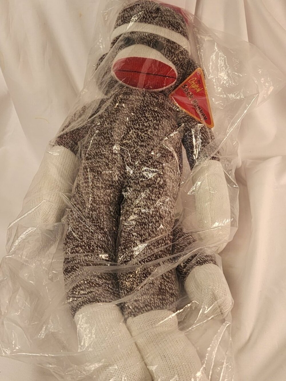 NWT ORIGINAL SOCK MONKEY From Plushland 20" Tall In Original Sealed Packaging
